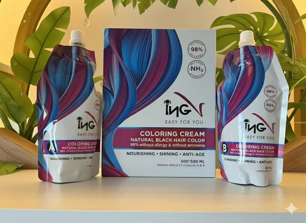 INGV Hair Colour 1000ml – Ammonia-Free, 98% Allergy-Free