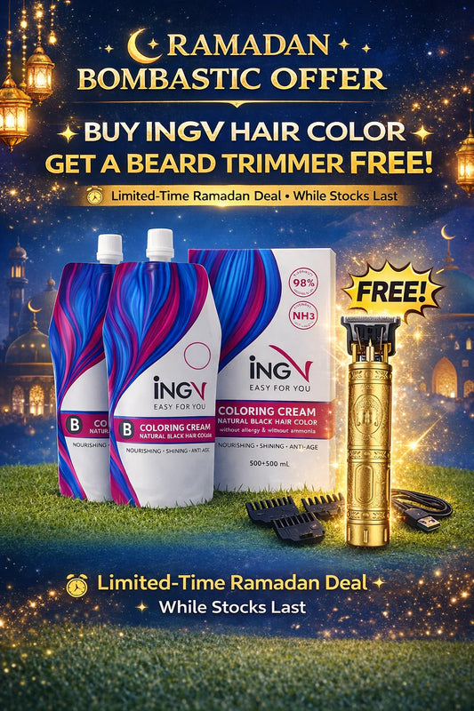 (ALLOW TO OPEN)   INGV Hair Colour 1000ml + Free Trimmer